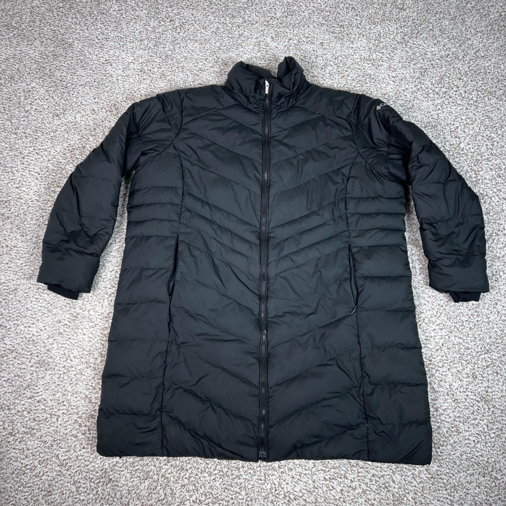Columbia Coat Womens 3X Black Long Down Puffer Jacket‎ Winter Outdoor Ski Parka